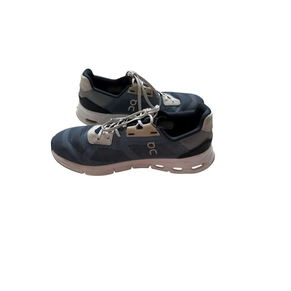 On Mens Metal Navy Cloudrift Low Top Lace Up Athletic Running Sneakers Size 9.5